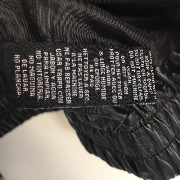 Black Faux Leather Jack with Stretch Arms & Waist - Picture 8 of 8